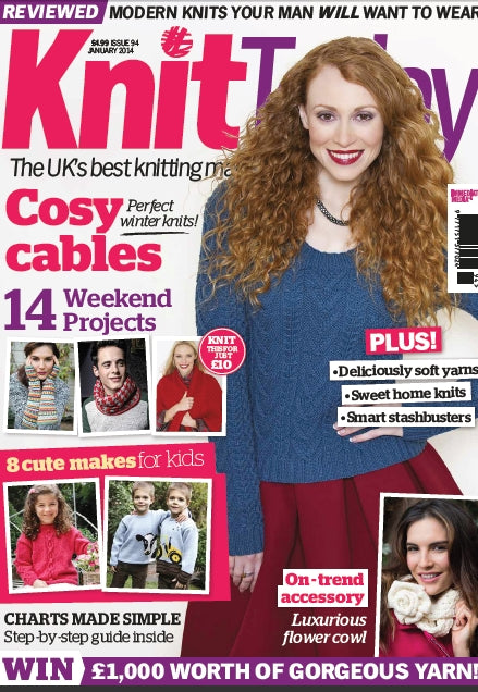 KNIT TODAY 94 JAN 2014 KNITTING AND CROCHET PATTERNS KNITTING MAGAZINE 92 PAGES ENGLISH