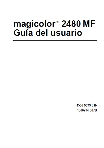 KONICA MINOLTA MAGICOLOR 2480 MF IMPRESORA GUIA DEL USUARIO 188 PAGINA ESP