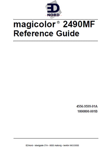 KONICA MINOLTA MAGICOLOR 2490MF PRINTER REFERENCE GUIDE 90 PAGES ENG