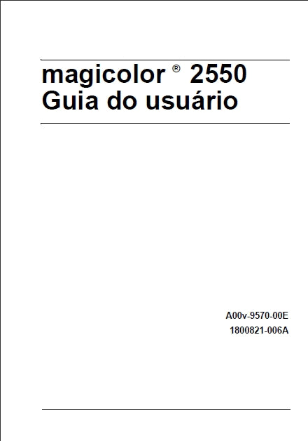 KONICA MINOLTA MAGICOLOR 2550 IMPRESORA GUIA DO USUARIO 180 PAGINA ESP