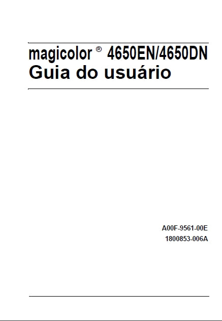 KONICA MINOLTA MAGICOLOR 4650EN 4650DN IMPRESORA GUIA DO USUARIO 276 PAGINA ESP