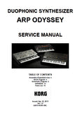 KORG ARP ODYSSEY DUPHONIC SYNTHESIZER SERVICE MANUAL INC SCHEM DIAGS 15 PAGES ENG