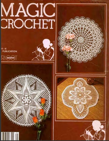 MAGIC CROCHET 21 CROCHET PATTERNS CROCHET BOOK 59 PAGES ENGLISH OCT 1982