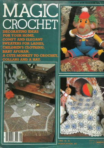 MAGIC CROCHET 28 DEC 1983 CROCHET PATTERNS CROCHET BOOK 59 PAGES ENGLISH