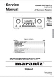 MARANTZ SR4400 AV SURROUND RECEIVER SERVICE MANUAL INC SCHEM DIAGS 63 PAGES ENG