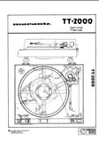 MARANTZ TT-2000 TURNTABLE SERVICE MANUAL INC SCHEM DIAGS 13 PAGES ENG