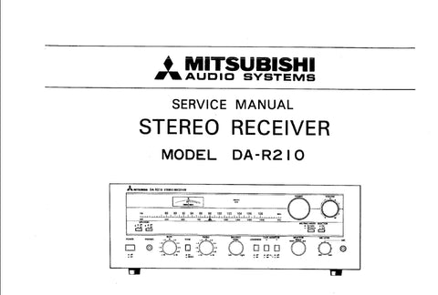 MITSUBISHI DA-R210 STEREO RECEIVER SERVICE MANUAL INC SCHEMATIC DIAGRAMS 14 PAGES ENG