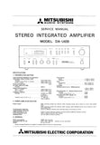 MITSUBISHI DA-U630 STEREO INTEGRATED AMPLIFIER SERVICE MANUAL INC  SCHEM DIAGS 10 PAGES ENG