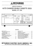 MITSUBISHI DT-156 AUTO CHANGER DOUBLE CASSETTE DECK SERVICE MANUAL INC SCHEM DIAGS 32 PAGES ENG