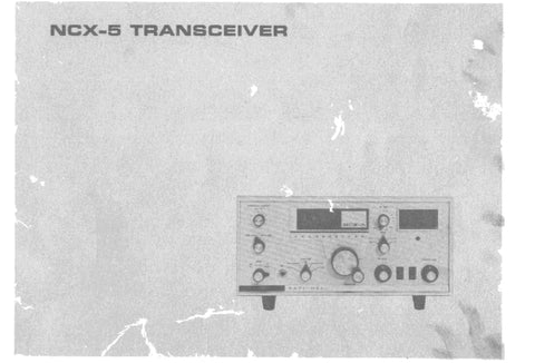 NATIONAL NCX-5 TRANSCEIVER SERVICE MANUAL INC SCHEM DIAGS 34 PAGES ENG