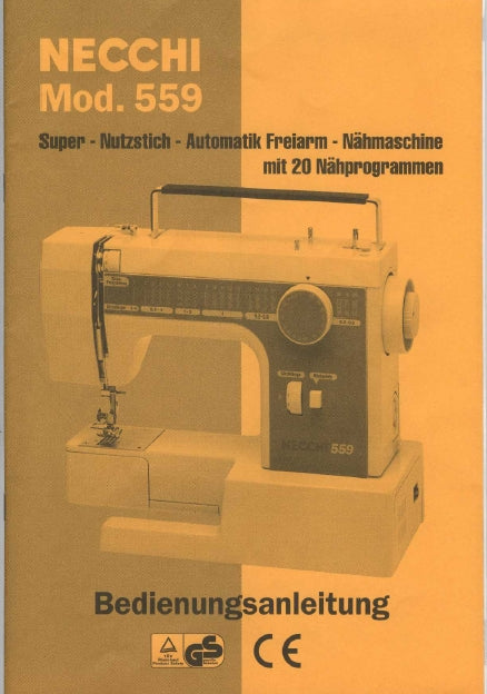 NECCHI 559 NAHMASCHINE BEDIENUNGSANLEITUNG 49 SEITE DEUTSCH