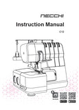 NECCHI C12 SEWING MACHINE INSTRUCTION MANUAL 52 PAGES ENGLISH