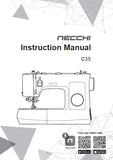 NECCHI C35 SEWING MACHINE INSTRUCTION MANUAL 64 PAGES ENGLISH