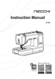 NECCHI C700 SEWING MACHINE INSTRUCTION MANUAL 122 PAGES ENGLISH