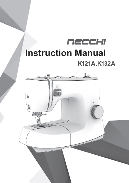 NECCHI K121A K132A SEWING MACHINE INSTRUCTION MANUAL 60 PAGES ENGLISH