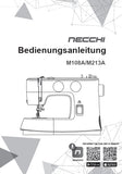 NECCHI M108A M213A NAHMASCHINE BEDIENUNGSANLEITUNG 52 SEITE DEUTSCH