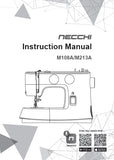 NECCHI M108A M213A SEWING MACHINE INSTRUCTION MANUAL 52 PAGES ENGLISH