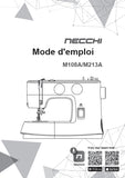 NECCHI M108A M213A MACHINE A COUDRE MODE D'EMPLOI 52 PAGES EN FRANCAIS