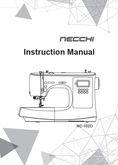 NECCHI NC-102D SEWING MACHINE INSTRUCTION MANUAL 80 PAGES ENGLISH