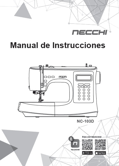 NECCHI NC-103D MAQUINA DE COSER MAUAL DE INSTRUCCIONES 88 PAGES ESPANOL