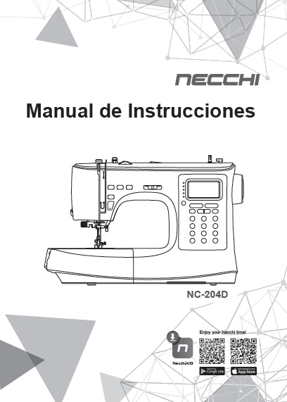 NECCHI NC-204D MAQUINA DE COSER MAUAL DE INSTRUCCIONES 92 PAGES ESPANOL