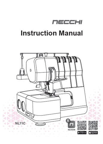 NECCHI NL11C SEWING MACHINE INSTRUCTION MANUAL 52 PAGES ENGLISH