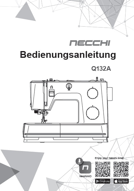 NECCHI Q132A NAHMASCHINE BEDIENUNGSANLEITUNG 60 SEITE DEUTSCH