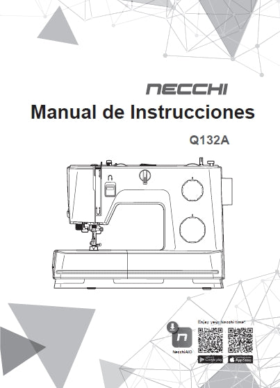 NECCHI Q132A MAQUINA DE COSER MAUAL DE INSTRUCCIONES 60 PAGES ESPANOL