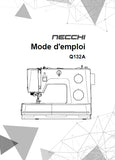 NECCHI Q132A MACHINE A COUDRE MODE D'EMPLOI 60 PAGES EN FRANCAIS