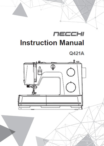 NECCHI Q421A MASTER QUILTER SEWING MACHINE INSTRUCTION MANUAL 60 PAGES ENGLISH