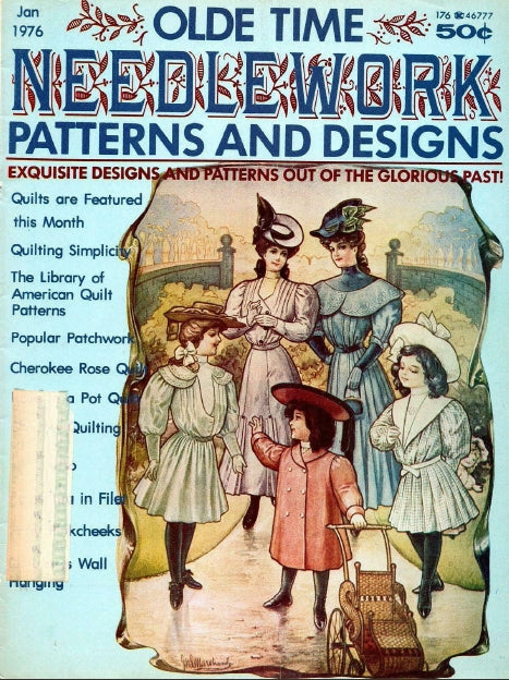 OLDE TIME NEEDLEWORK 1-76 PATTERNS AND DESIGNS SEWING BOOK 68 PAGES ENG