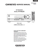 ONKYO HT-R8230 AV RECEIVER SERVICE MANUAL INC SCHEM DIAGS 73 PAGES ENG