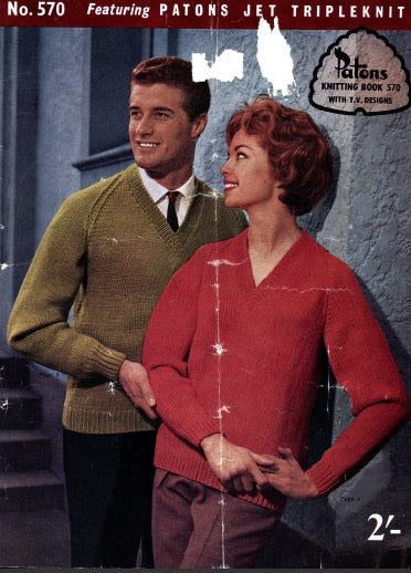 PATONS 570 JET TRIPLEKNIT KNITTING BOOK 16 PAGES ENG