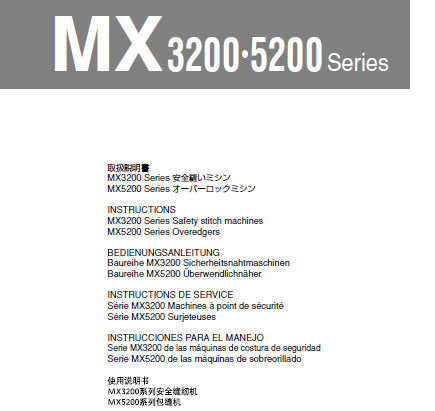 PEGASUS MX3200 MX5200 SEWING MACHINE INSTRUCTION MANUAL 76 PAGES ENG DE FR ESP