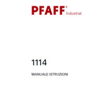 PFAFF 1114 SEWING MACHINE MANUALE ISTRUZIONI 82 PAGES ITAL