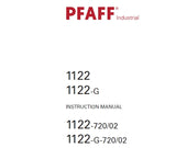 PFAFF 1122 1122-G 1122-720/02 1122-G-720/02 SEWING MACHINE INSTRUCTION MANUAL 46 PAGES ENG