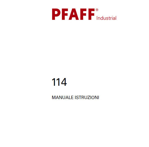 PFAFF 114 SEWING MACHINE MANUALE ISTRUZIONI 36 PAGES ITAL