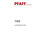 PFAFF 1163 SEWING MACHINE JUSTIERANLEITUNG 22 SEITE DEUT