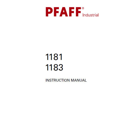 PFAFF 1181 1183 SEWING MACHINE INSTRUCTION MANUAL 42 PAGES ENG