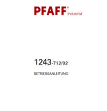 PFAFF 1243-712/02 SEWING MACHINE BETRIEBSANLEITUNG 44 SEITE DEUT