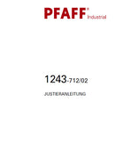 PFAFF 1243-712/02 SEWING MACHINE JUSTIERANLEITUNG 34 SEITE DEUT