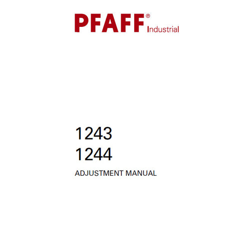 PFAFF 1243 1244 SEWING MACHINE ADJUSTMENT MANUAL BOOK 44 PAGES ENG