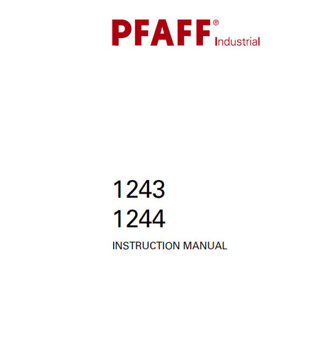 PFAFF 1243 1244 SEWING MACHINE INSTRUCTION MANUAL 42 PAGES ENG