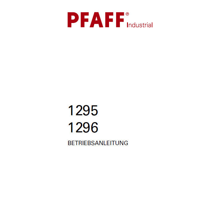 PFAFF 1295 1296 SEWING MACHINE BETRIEBSANLEITUNG 42 SEITE DEUT