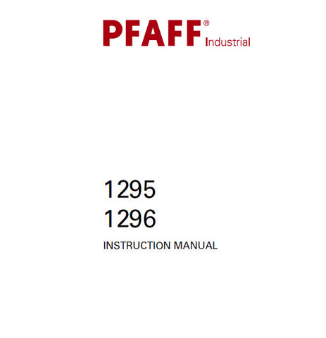 PFAFF 1295 1296 SEWING MACHINE INSTRUCTION MANUAL 42 PAGES ENG