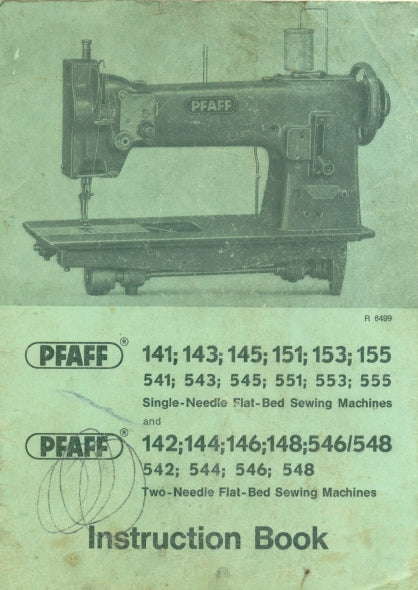 PFAFF 141 143 145 151 153 155 142 144 146 148 546/548 SEWING MACHINE INSTRUCTION BOOK 32 PAGES ENG