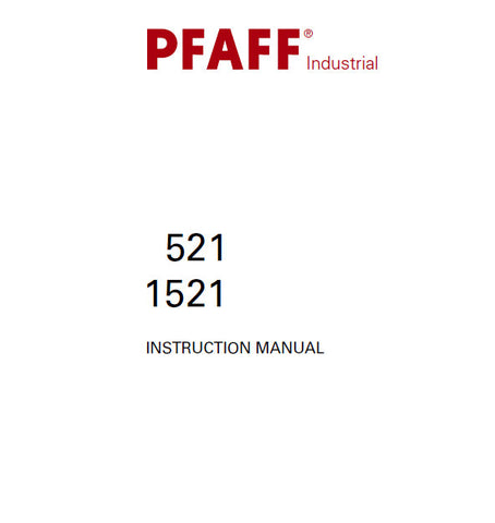 PFAFF 1521 521 SEWING MACHINE INSTRUCTION MANUAL 118 PAGES ENG