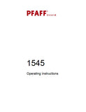 PFAFF 1545 SEWING MACHINE OPERATING INSTRUCTIONS 110 PAGES ENG