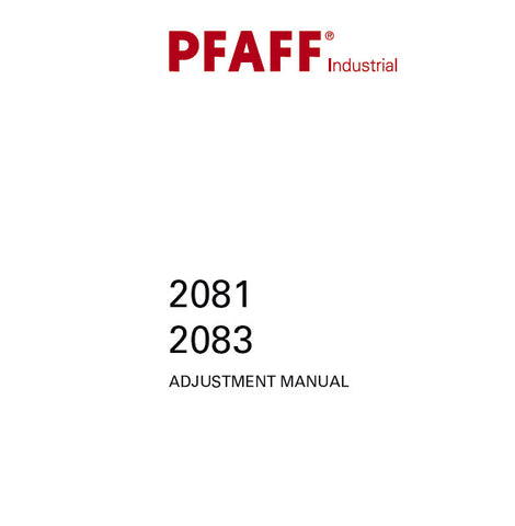 PFAFF 2081 2083 SEWING MACHINE ADJUSTMENT MANUAL BOOK 46 PAGES ENG