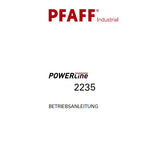 PFAFF 2235 POWERLINE SEWING MACHINE BETRIEBSANLEITUNG 36 SEITE DEUT